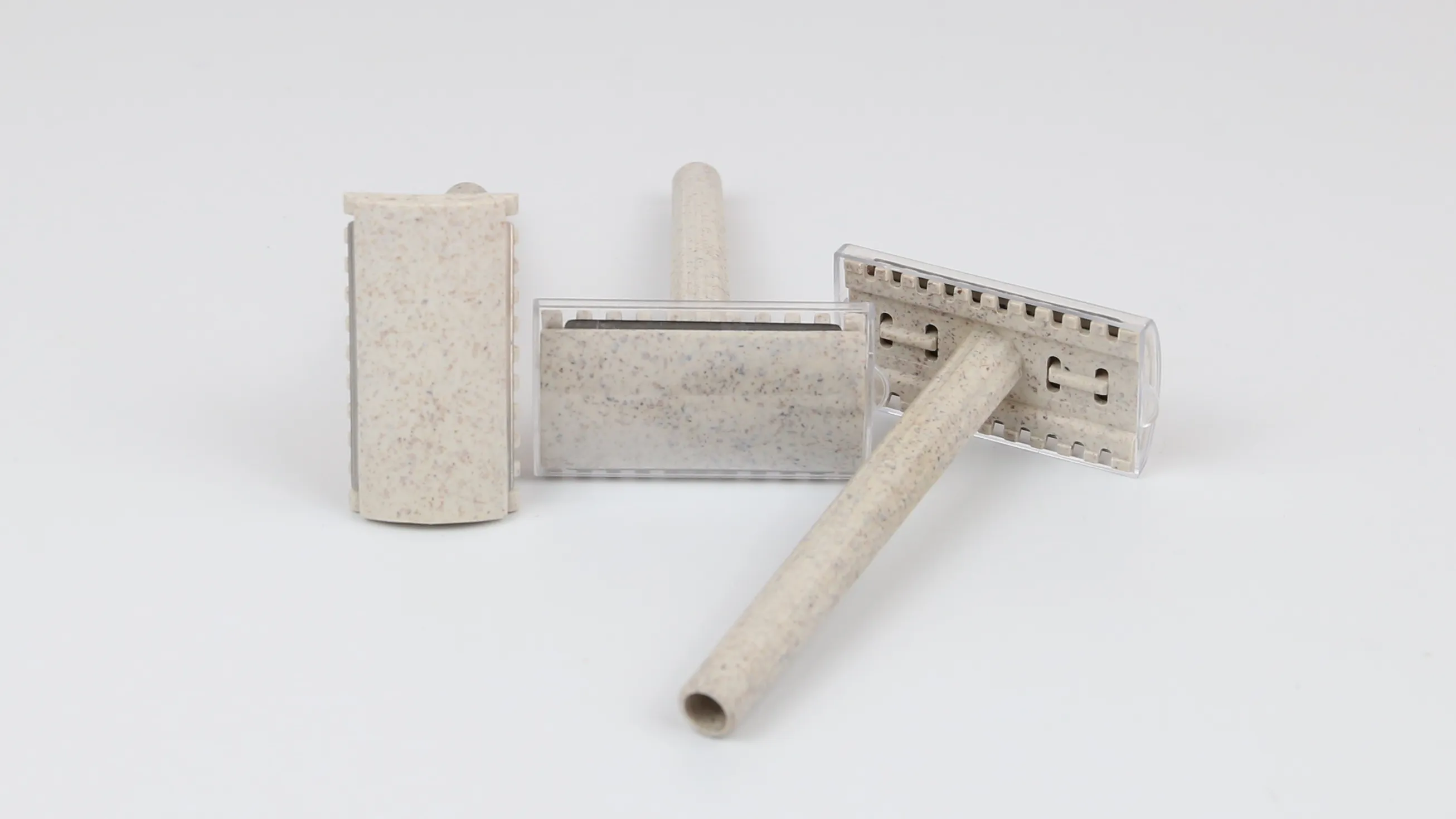 Wheat straw safety razor