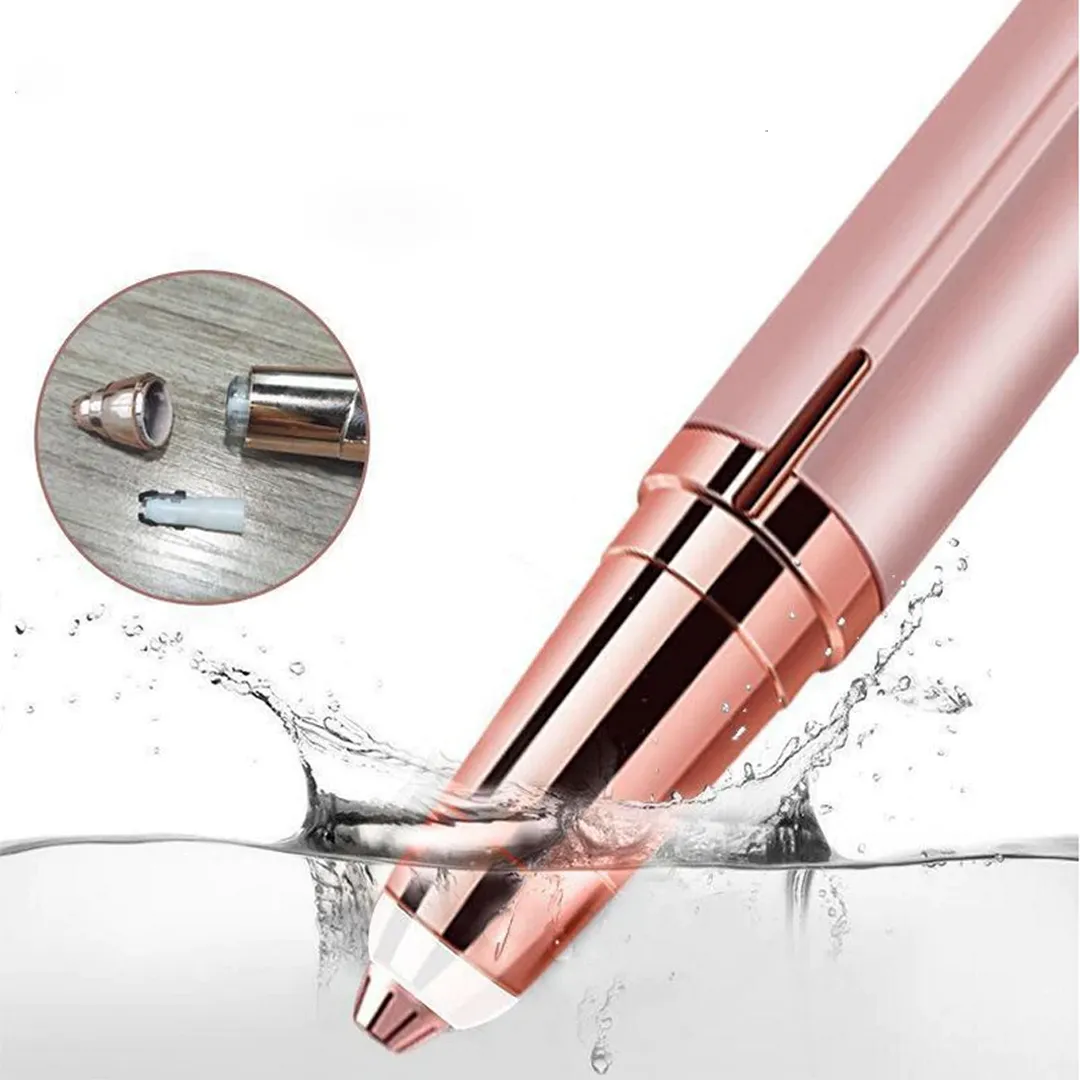 cleaning eyebrow trimmer before trimming the brow