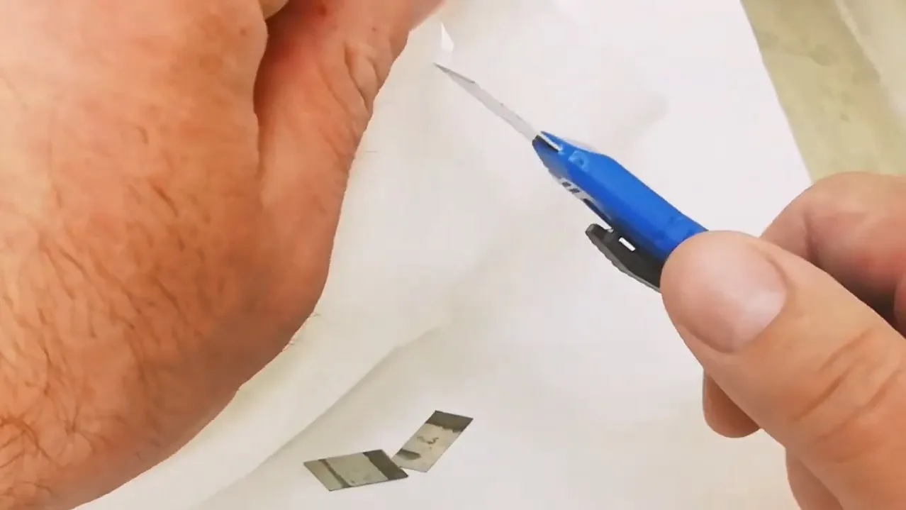 test the new blade's sharpness