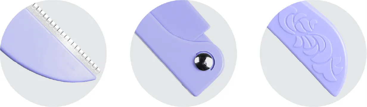 XR #12 retractable eyebrow trimmer detail view