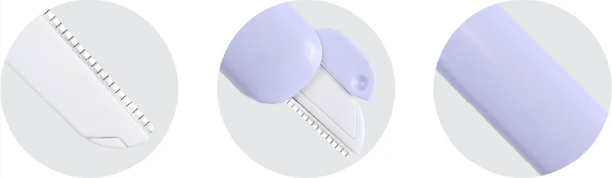 XR #33 retractable eyebrow trimmer detail view