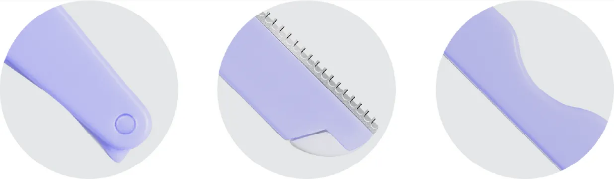 XR #8 retractable eyebrow trimmer detail view