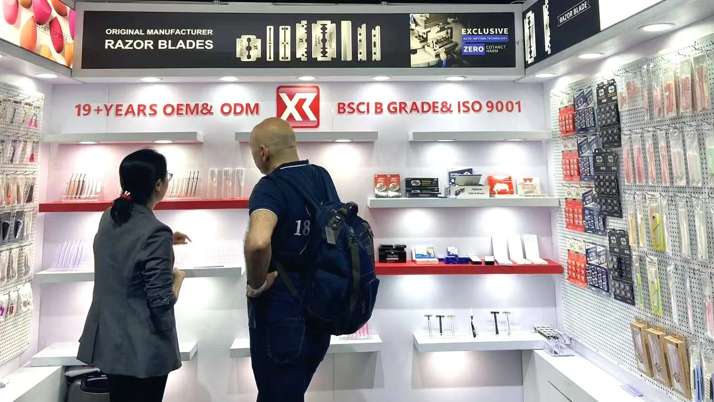 the sales representative chat with customer in the fair